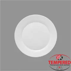 TEMPERED Πιάτο Οπαλίνης σε (Σετ 6 Τεμαχίων). Ρηχό 25cm Λευκό. 25173/ TOL