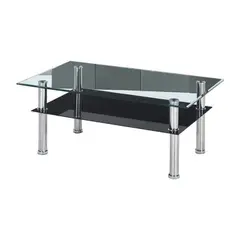 Z.EM9554 DANIEL Τραπεζάκι σαλονιού Inox/Γυαλί