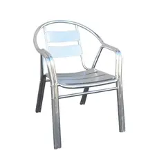 Z.E267 SILVER-II πολυθρόνα dining Αλουμινίου 59x63x76cm
