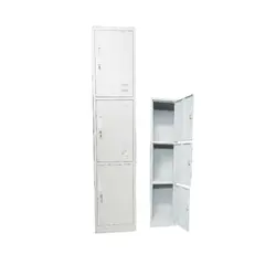 Z.E6006 LOCKER 3 θέσεων Μεταλλικό Λευκό