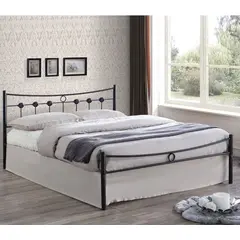 Z.E8069 DUGAN κρεβάτι διπλό Μεταλλικό Βαφή Σφυρήλατη Μαύρη