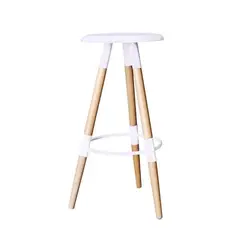 Z.E507,1 ART σκαμπώ BAR Ξύλο/Πολυπροπυλένιο Λευκό