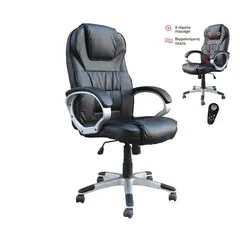 Z.EO285,1 BF7300 Bucket Relax πολυθρόνα Διευθυντή Massage PU Μαύρο 66x72x112/122 cm