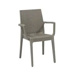 Z.E329,4 DAFNE πολυθρόνα Στοιβαζόμενη Πλαστική Μπεζ Tortora