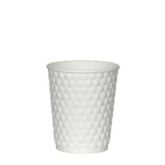 (Συσκ. 25 τεμ.) Premiun Χάρτινο Ποτήρι 236ml-8oz, διπλού τοιχώματος, λευκό. BUBBLE-8/WH
