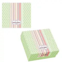 Κουτί ζαχαροπλαστικής μεταλιζέ FRESH No 10, 22x22x8cm. Συσκευασία 10kg (80 τεμάχια). 025.13