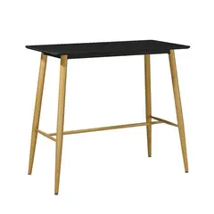 Z.EM154,2 Lavida τραπέζι bar μαύρο steel φυσικό mdf 120x60x106cm