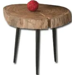 Z.EA7104,1 PATEL 35x34x54cm τραπεζάκι Μεταλ.Μαύρο/Ξύλο Ακακία Φυσικό 35x34x54 cm