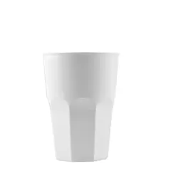 Πλαστικό ποτήρι (σετ 20 τεμ.) PP μίας χρήσης 40cl λευκό. Φ8,5 cm x 11,5 ύψος. 4076-11