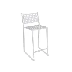 Z.E5148,1 CAPRICE σκαμπώ bar μεταλλικό σε άσπρο χρώμα 43x50x102cm