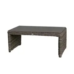 Z.E656 MONTANA τραπεζάκι Φ5mm round σαλονιού wicker σε χρώμα γκρί/καφέ 100x50x45cm