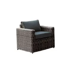 Z.E6734,1 ARIZONA πολυθρόνα wicker σε χρώμα γκρί/καφέ 77x77x73cm