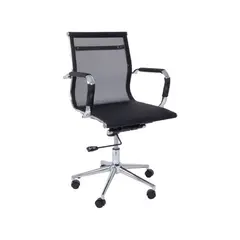 Z.EO227 Πολυθρόνα γραφείου mesh σε μαύρο χρώμα 54x59x95/105cm