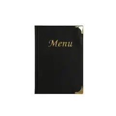 Κατάλογος MENU BASIC A5 για Εστιατόρια / cafe 18x25cm, μαύρος. 16632/ BRA5