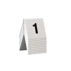 ΣΕΤ Ταμπελάκια αρίθμησης τραπεζιών με αρίθμηση από το 1 έως το 10. Διαστάσεις 4 x 5 x 4cm. 16692/ 10WT