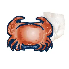 Υγρά Μαντηλάκια πακέτο 500 τμχ με άρωμα λεμόνι, σχέδιο καβούρι, 11x7cm. 33340/ T63