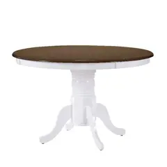 Z.E7680,5 NIRVANA τραπέζι καρυδί/άσπρο 106(+30)x75cm