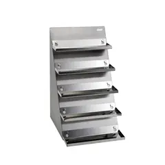 Βιτρίνα - πυραμίδα ανοξείδωτη 18/10, 5 ραφιών 29.5x36.5x50cm. 2006