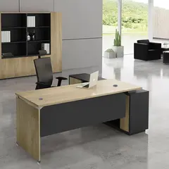 Z.EO935,L PROJECT γραφείο αριστερή γωνία Sonoma/Γκρι 180x80/160x40(H.75)cm