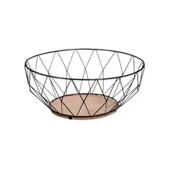 Φρουτιέρα μεταλλική μαύρη, φ28cm. BF10