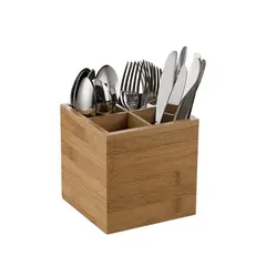 Βάση Όρθια για Μαχαιροπίρουνα, 4 Θέσεων, από Bamboo,15x15x15cm. 127