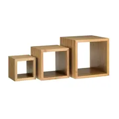 Σταντ Παρουσίασης 3 τεμαχίων, Bamboo, Τετράγωνο 13/18/23cm. 128