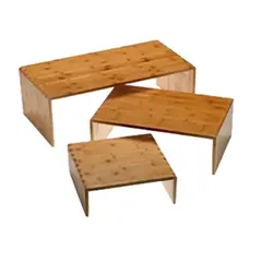 Σταντ Παρουσίασης 3 τεμαχίων, Bamboo. (60x30x20 - 45x30x15 - 30x30x10cm)  097