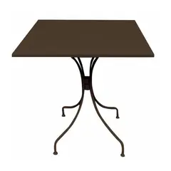 Z.E5171,3 PARK τραπέζι Μεταλλικό Sand Brown 70x70x71cm