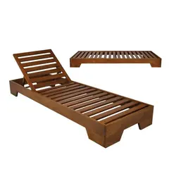 Z.E225,11 VERANO ξαπλώστρα Καρυδί Οξιά 74x213x22cm