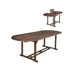 Z.E20215,9 GARDEN τραπέζι επεκτεινόμενο Oval Ξύλο Acacia 120/170x80x74cm