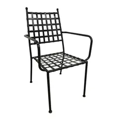 Z.E5143,2 PATON πολυθρόνα Μεταλλική Mesh Μαύρη 54x62x92cm