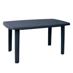 Z.E365,2 SORRENTO τραπέζι Oval Πλαστικό Ανθρακί 140x80x74cm
