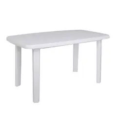 Z.E365,8 SORRENTO τραπέζι Oval Πλαστικό Λευκό 140x80x74cm