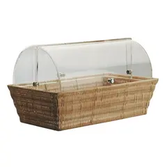 Καλάθι Rattan με καπάκι Roll - Top για κρουασάν, ψωμί, 50x29.5cm. 2R50