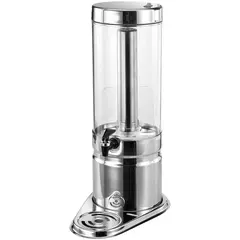 Ψυχόμενος Διανεμητής χυμού NORMA με ηλεκτρική ανάδευση, μονός INOX με διαφανές δοχείο 7 λίτρων. 70-SS