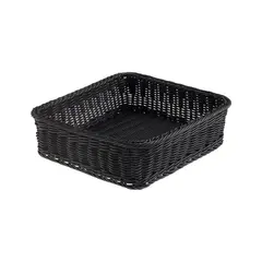 Καλάθι Τροφίμων Vanity G2/3, Rattan, χρώμα Μαύρο, 32.5x32.5x10cm. 564.Z