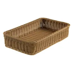 Καλάθι Τροφίμων Vanity G1/1, Rattan, χρώμα Καφέ, 53x32.5x10cm. 565