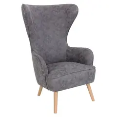 Z.E7137,7 DOVELA Πολυθρόνα Ύφασμα Γκρι 76x83x120cm