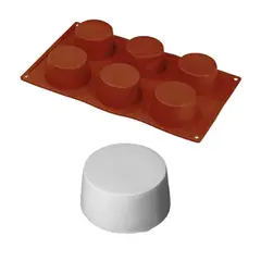 Φόρμα σιλικόνης 17.5x30cm, 6 muffin φ50x28Υmm, 45ml. 3076