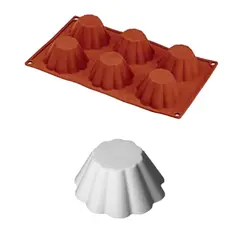 Φόρμα σιλικόνης 17.5x30cm, 6 brochiette φ79x37Υmm, 110ml. HF03104