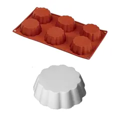 Φόρμα σιλικόνης 17.5x30cm, 6 budini φ50x50Υmm, 100ml. HF03106