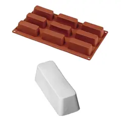 Φόρμα σιλικόνης 17.5x30cm, 9 financier 30x80x30mm, 100ml. 3152