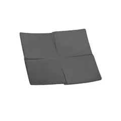 Πιατέλα Μελαμίνης Τετράγωνη (Σετ 6 τεμ) 23cm, Σειρά ΜΑΤTE, μαύρη. 04/BK