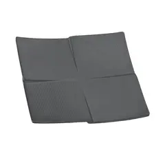 Πιατέλα Μελαμίνης Τετράγωνη (Σετ 3 τεμ) 28cm, Σειρά ΜΑΤTE, μαύρη. 05/BK
