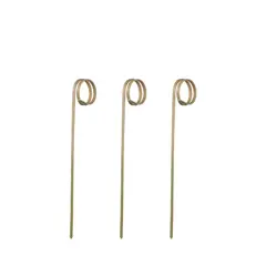 Sticks από Bamboo Πακέτο 100 τμχ,  με σχέδιο στην άκρη, 12cm. 015