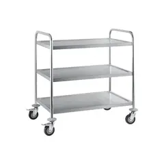 Τρόλεϊ κουζίνας ανοξείδωτο 18/0. 86x54xH94cm. C-L3