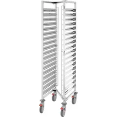 Kαρότσι συλλογής πτυσσόμενο, 18 δίσκων GN1/1, ανοξείδωτο #201, 38x55xY170cm. NRT1118