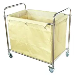 Ανοξείδωτο καρότσι απλύτων, SS201, 90x54x92cm, με 4 ρόδες 7.5cm (2 με φρένο). 101