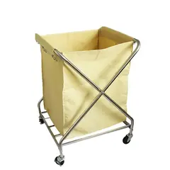 Ανοξείδωτο καρότσι απλύτων, SS201, 60x61x100cm, με 4 ρόδες 7.5cm (2 με φρένο). 103