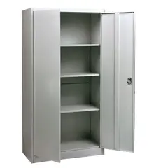 Z.E6008,1 ΝΤΟΥΛΑΠΑ με 4 Ράφια Μεταλλική Γκρι 90x40x185cm